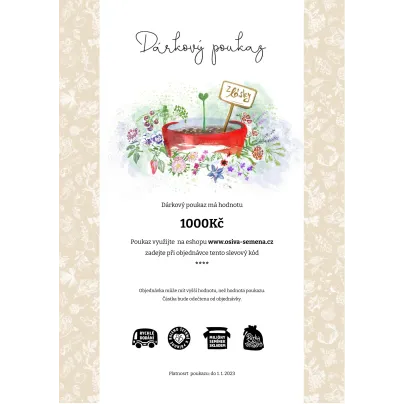 Poukázka z lásky - voucher v hodnotě 1.000,- Kč