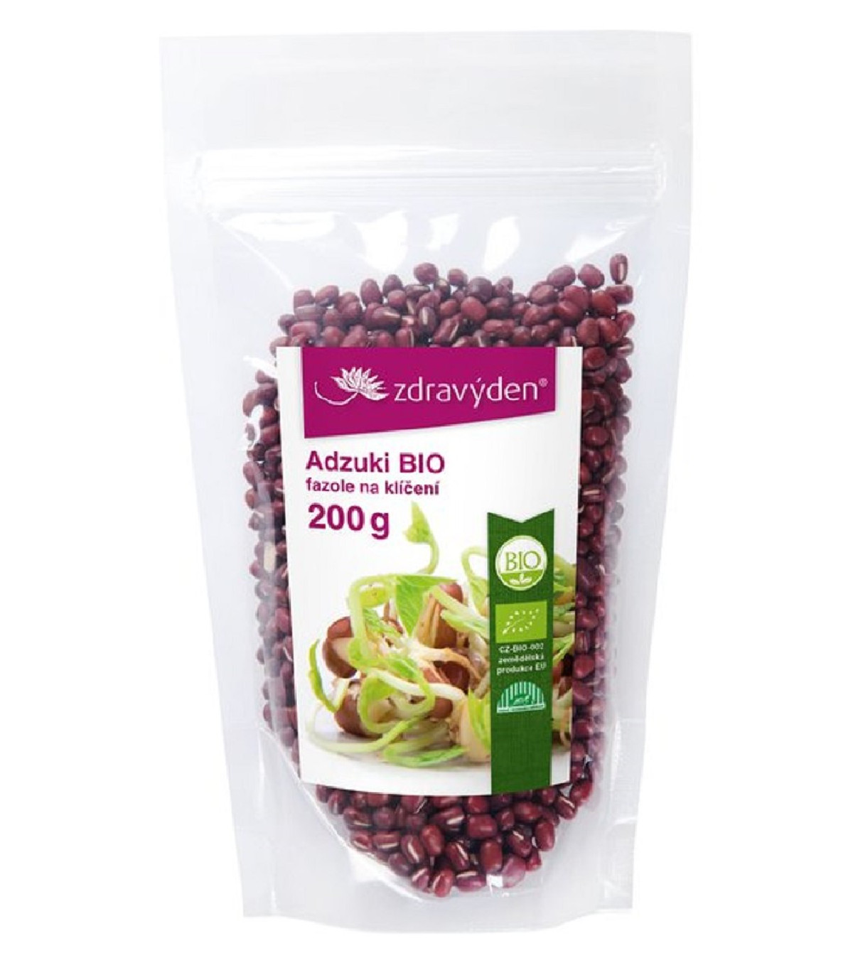 BIO Adzuki - Zdravý den - bio osivo na klíčky - 200 g