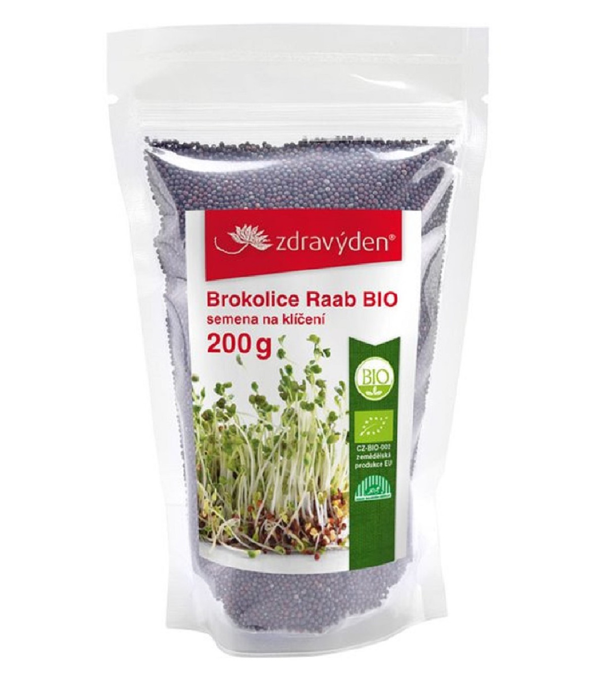 BIO Brokolice Raab - Zdravý den - bio osivo na klíčky - 200 g