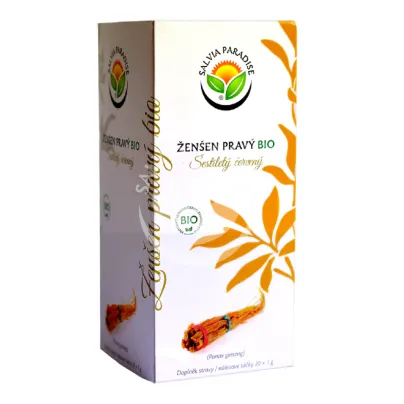 BIO Ženšen pravý červený 6letý - Panax ginseng - čajové sáčky - bio čaj - 20 x 1 g