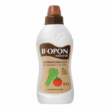Vermikompost na zeleninu a bylinky - BoPon - přírodní tekuté hnojivo - 500 ml