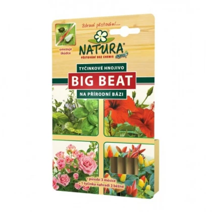 Hnojivo Big Beat - Natura - přírodní tyčinkové hnojivo - 12 ks