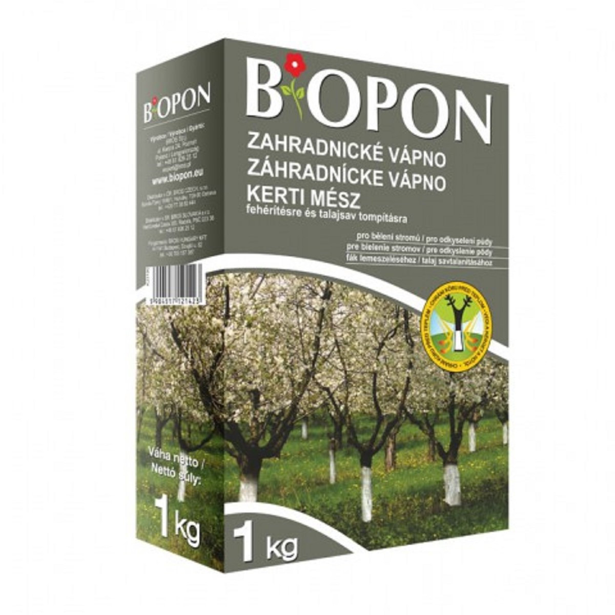Zahradnické vápno - BoPon - pevné hnojivo - 1 kg