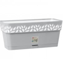 Truhlík samozavlažovací Cloe - šedý - 30 x 13 x 12 cm - pěstební pomůcky - 1 ks