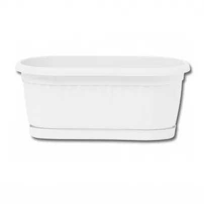 Truhlík samozavlažovací - bílý - 22 x 12 x 9 cm - pěstební pomůcky - 1 ks