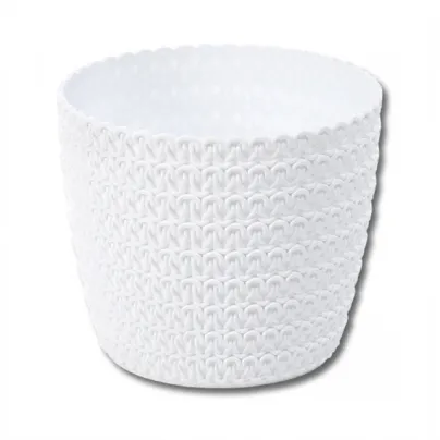 Obal na květináč Magnolia - bílý - 14 x 12 cm - pěstební pomůcky - 1 ks
