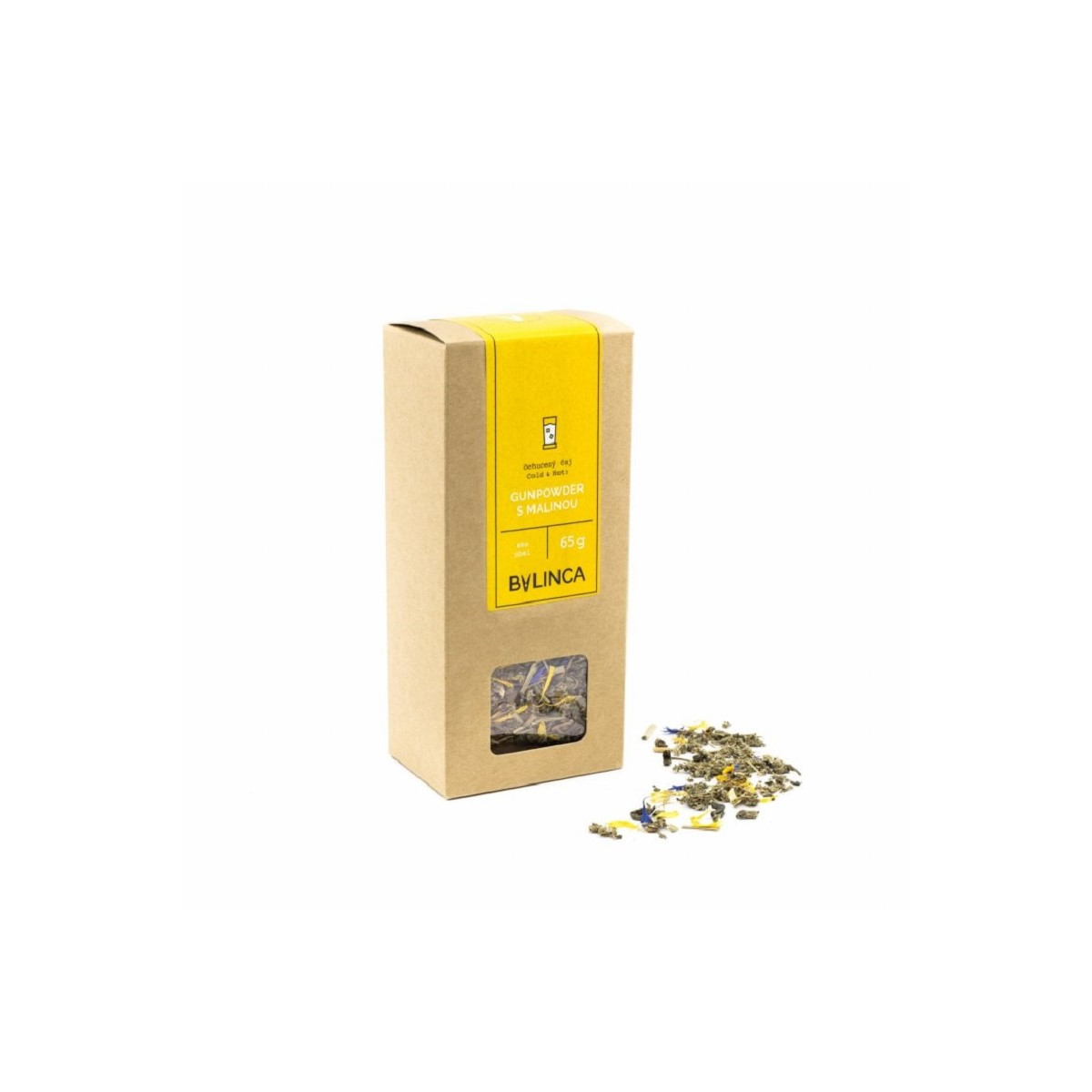 Gunpowder s malinou BIO - zelený čaj - 65 g
