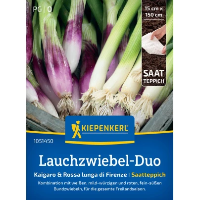 Duo jarní cibulky Kaigaro a Rossa Lunga di Firenze - výsevný pásek - 15x150 cm