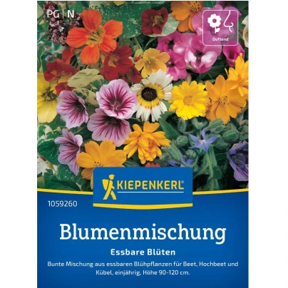 Směs květin - jedlé květy - osivo Kiepenkerl - směs letniček - 1 ks
