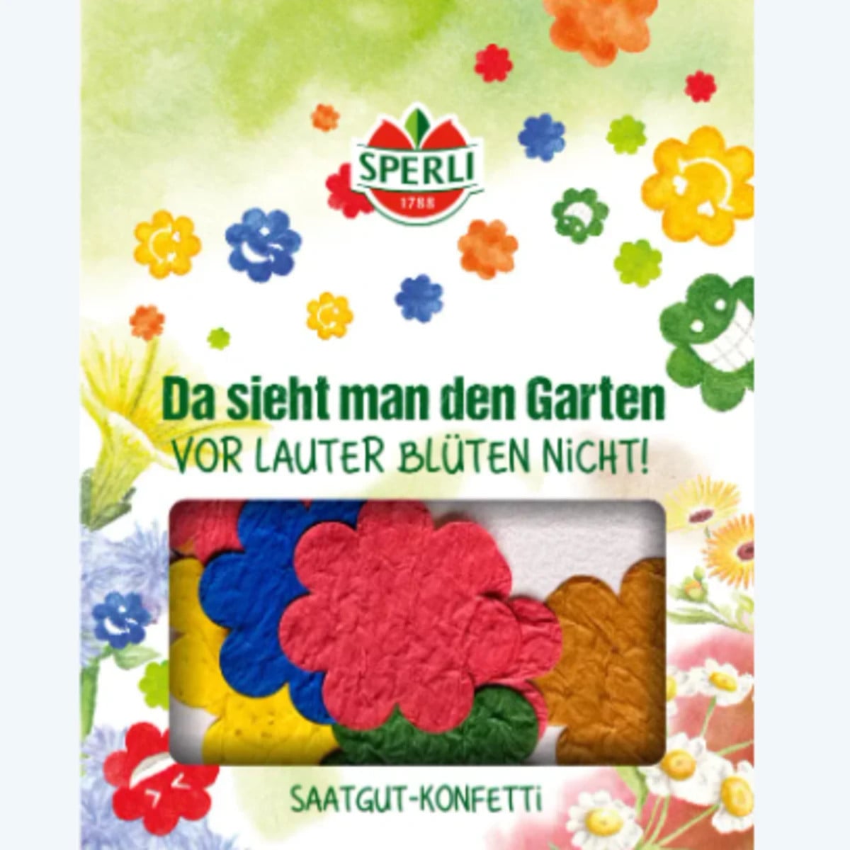 Semínkové květinové konfetti - ve tvaru květu - Sperli - 1 ks