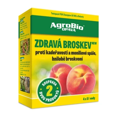 Zdravá broskev NEW - AgroBio Opava - ochrana proti kadeřavosti - 2 x 20 g + 18 ml