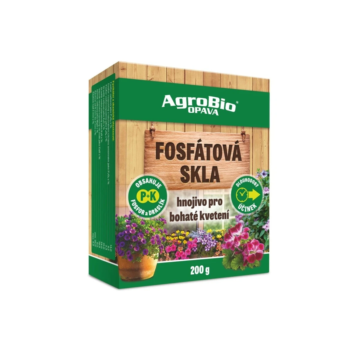 Fosfátová skla - hnojivo v prášku - AgroBio - pevné hnojivo - 200 g