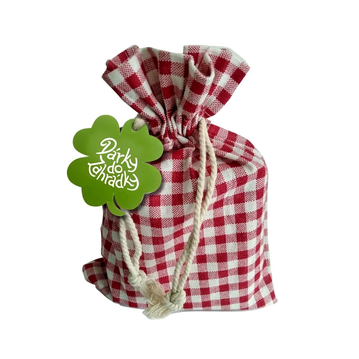 Látkový sáček s visačkou pro dárkové balení semen - 1 ks