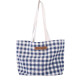 Plátěná taška s kostkovaným vzorem - modro-bílá - Strömshaga AB - 1 ks