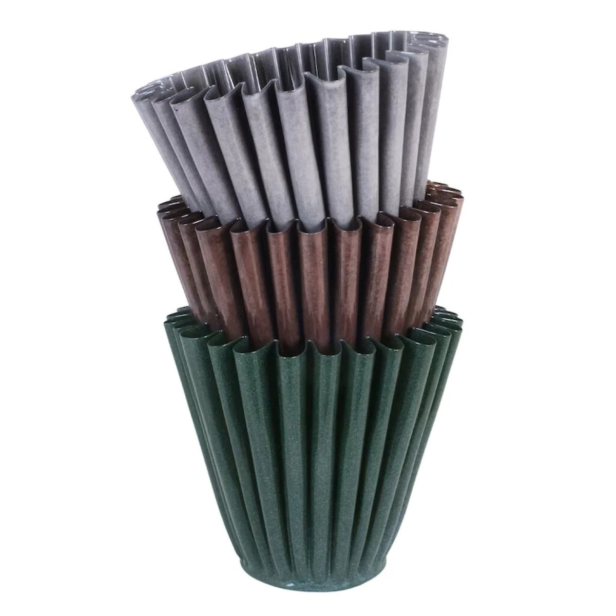 Kovový květináč Ronja L - šedo-béžový - Strömshaga AB - 1 ks