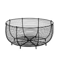 Stylový drátěný košík - černý - velký - Strömshaga AB - 1 ks