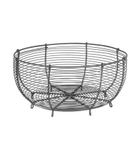 Dekorativní zinkový drátěný koš - kulatý - Strömshaga AB - 1 ks