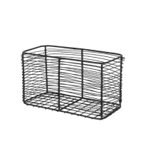 Černý drátěný koš - hranatý - Strömshaga AB - 1 ks