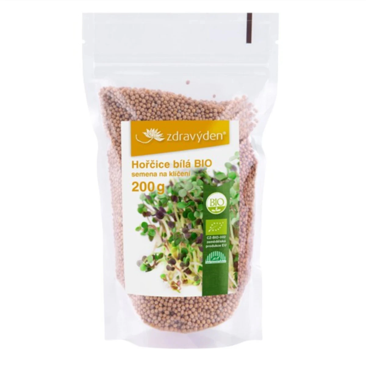 BIO Hořčice bílá - Sinapis alba - bio osivo na klíčky - 200 g