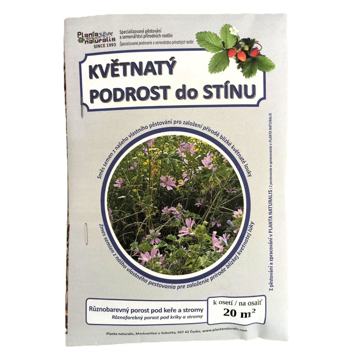 Květnatý podrost do stínu - osivo Planta Naturalis - směs lučních květin a trav - 40 g