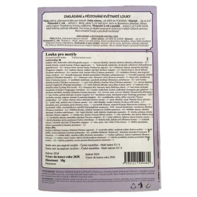 Louka pro motýly - osivo Planta Naturalis - směs lučních květin a trav - 10 g