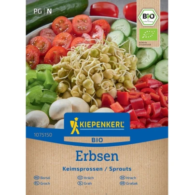 BIO Hrách setý - bio osivo na klíčky - 50 g