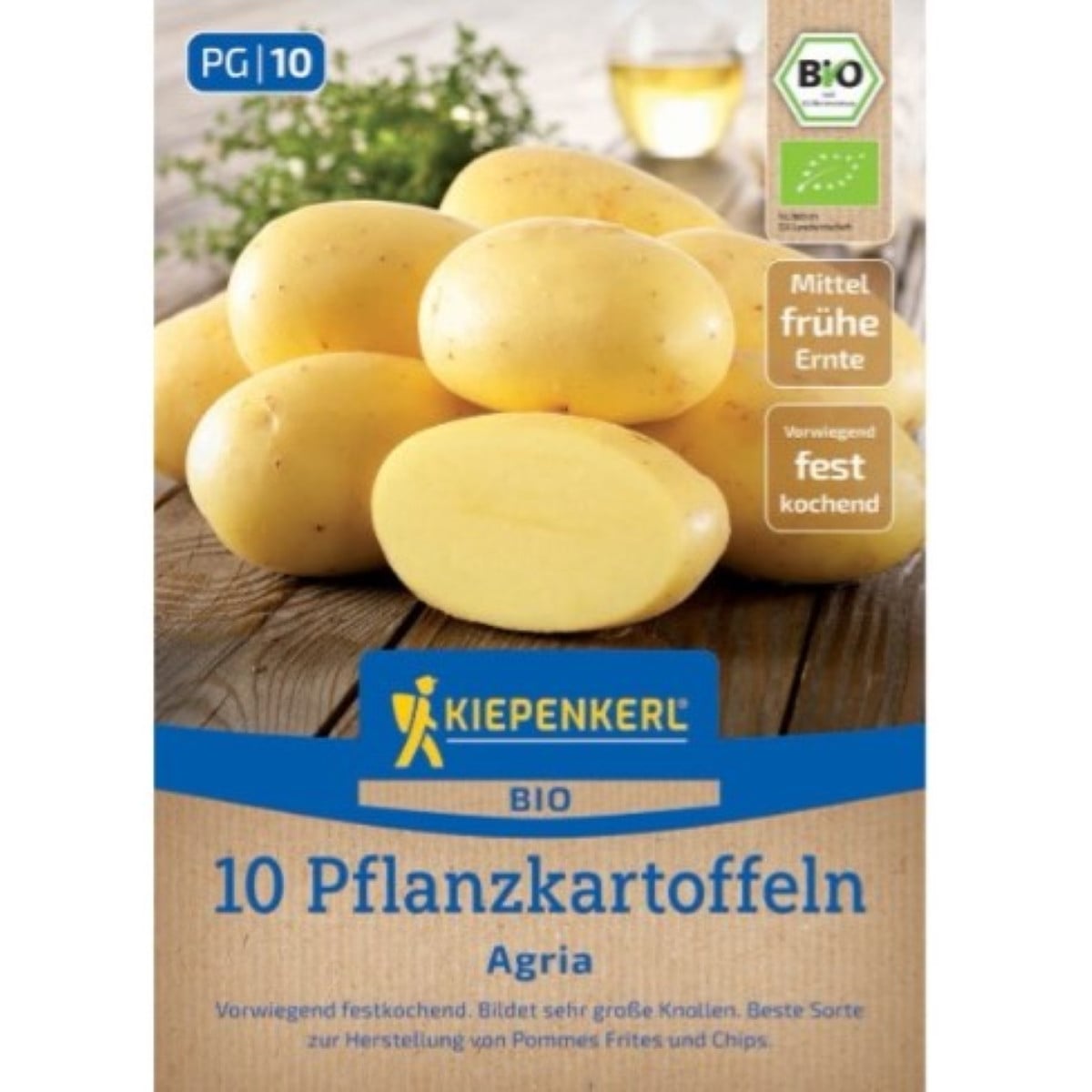 BIO Sadbové brambory Agria - Solanum tuberosum - Kiepenkerl - bio sadba - 10 ks