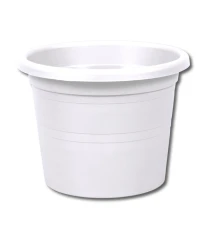 Květináč Satura Modern - bílý - 14 x 11 cm - pěstební pomůcky - 1 ks