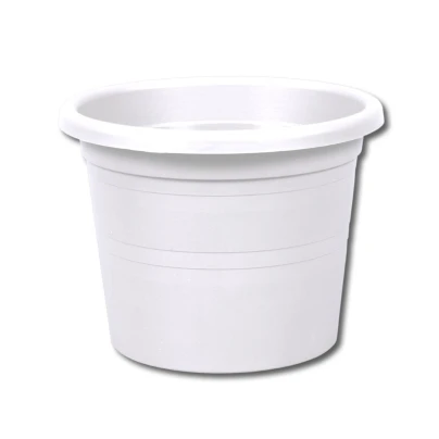 Květináč Satura Modern - bílý - 14 x 11 cm - pěstební pomůcky - 1 ks