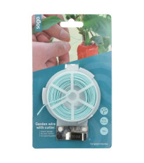 Zahradní drát zelený s řezačem - SOGO - pěstební pomůcky - 30 m - 1 ks