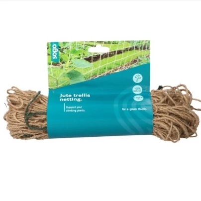 Jutová zahradní síť - podpůrná síť - SOGO - pěstební pomůcky - 1,8 × 1,8 m - 1 ks
