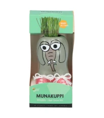 Sloní květináč s rostoucí trávou – Pieterpik – pěstební sada