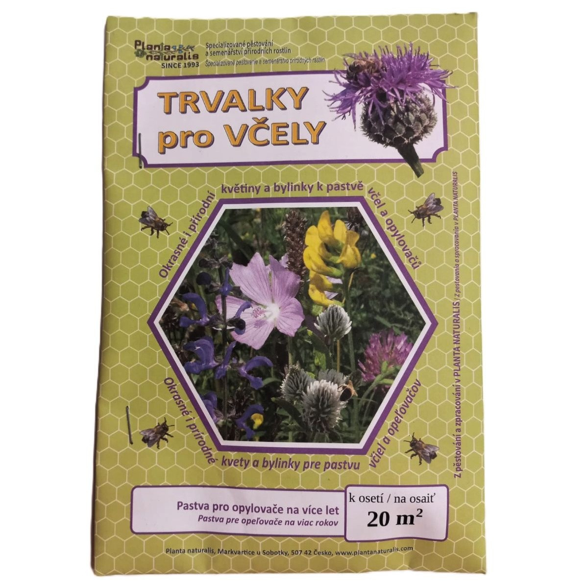 Vytrvalé květy pro včely - osivo Planta Naturalis - směs lučních květin a trav - 40 g