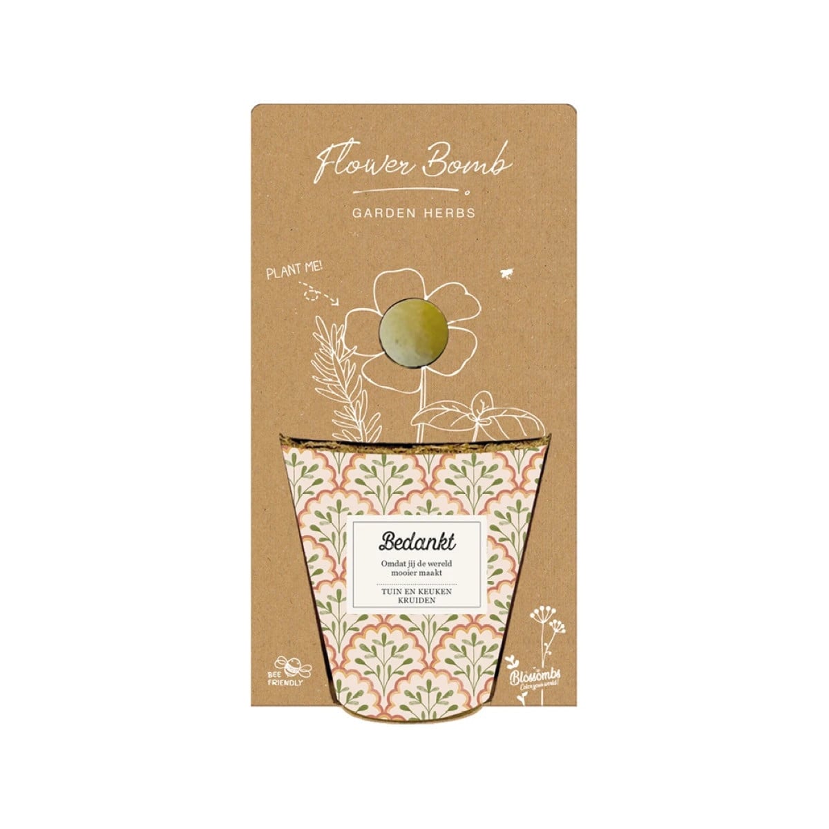 Dárkový set - Grow kit - směs pro pěstování bylinek - Blossombs - 1 ks