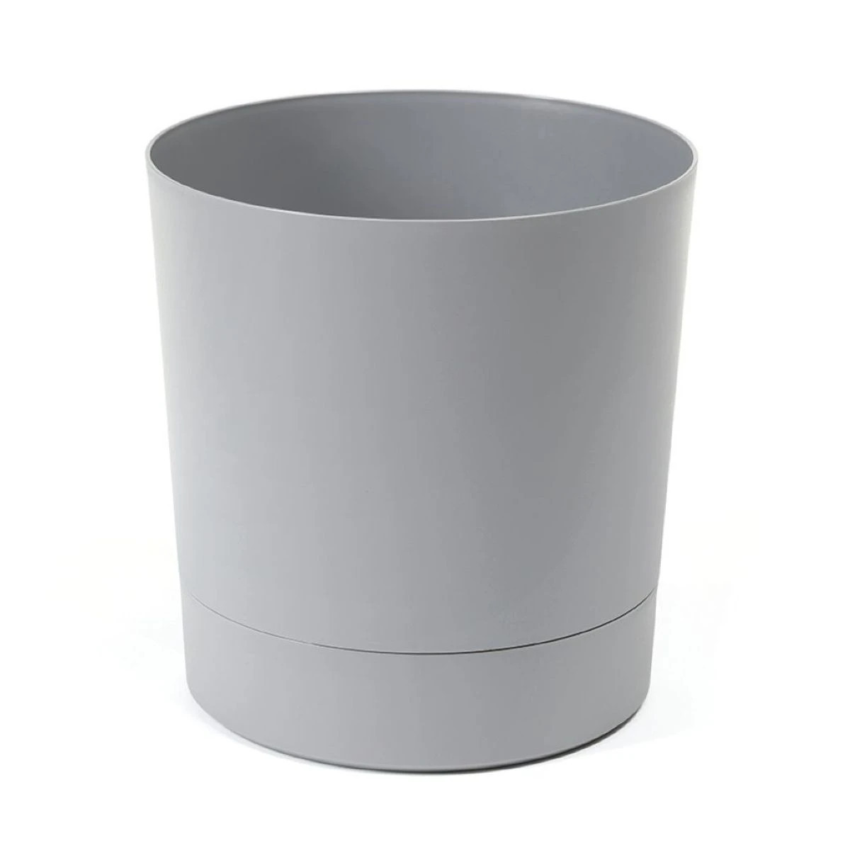 Květináč Aura s podmiskou šedý - 13 x 13 cm - pěstební pomůcky - 1 ks