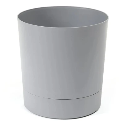 Květináč Aura s podmiskou - šedý - 18 x 18 cm - pěstební pomůcky - 1 ks