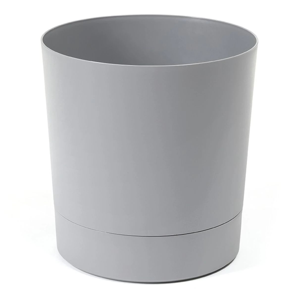 Květináč Aura s podmiskou - šedý - 18 x 18 cm - pěstební pomůcky - 1 ks