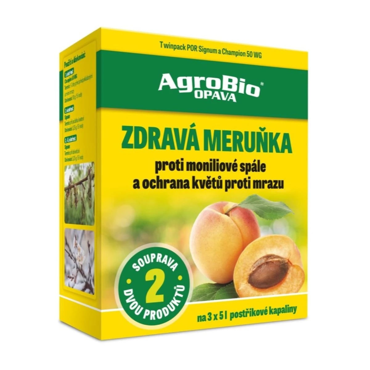 Zdravá meruňka - AgroBio Opava - ochrana rostlin - 1 x 7,5 g + 1 x 10 g