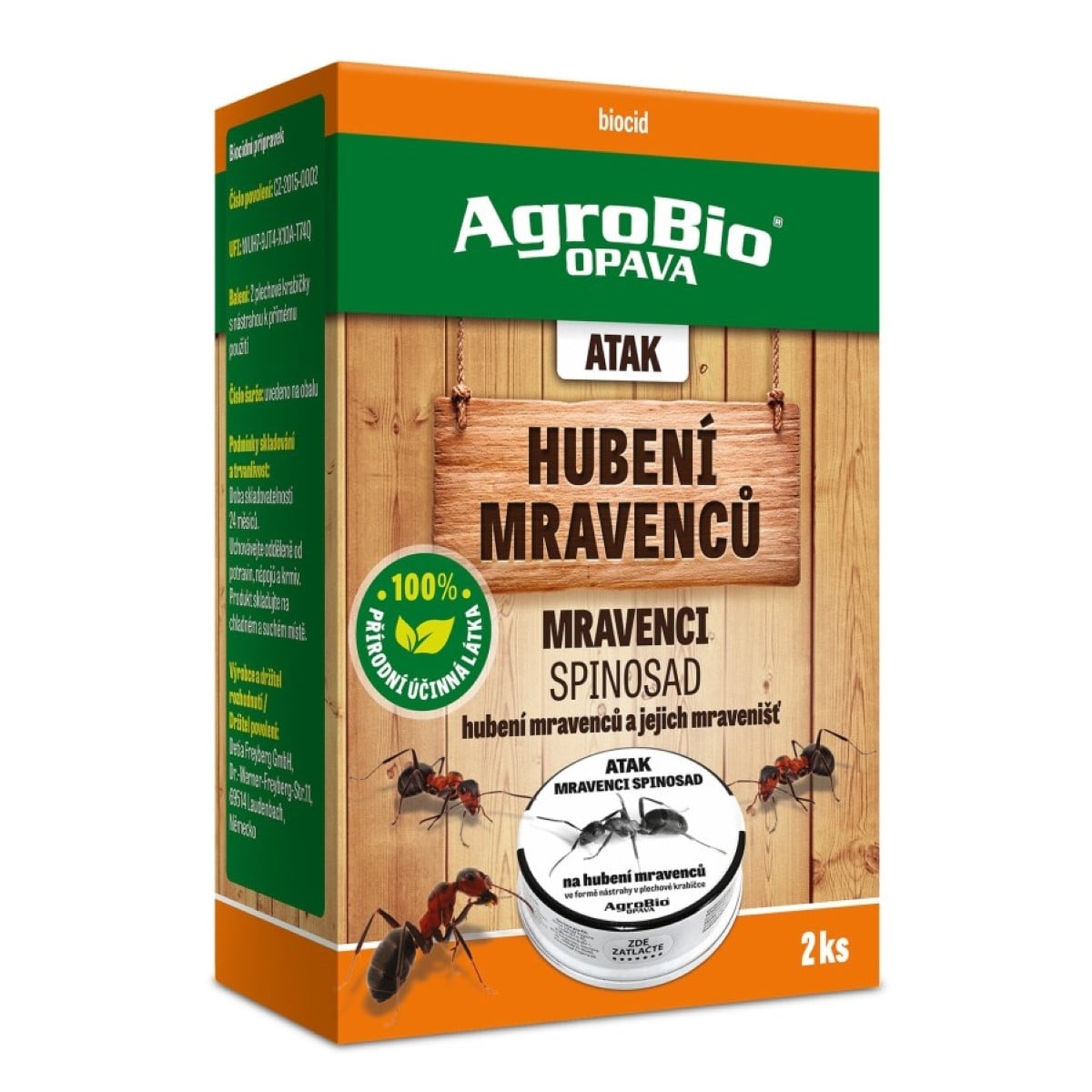 ATAK Hubení mravenců - AgroBio - ochrana proti hmyzu - 2 ks