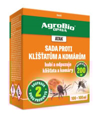 ATAK Sada proti klíšťatům a komárům - AgroBio - ochrana proti hmyzu - 50+50 ml